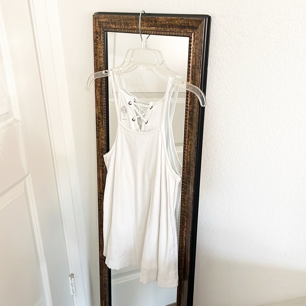 SO white swing tank top